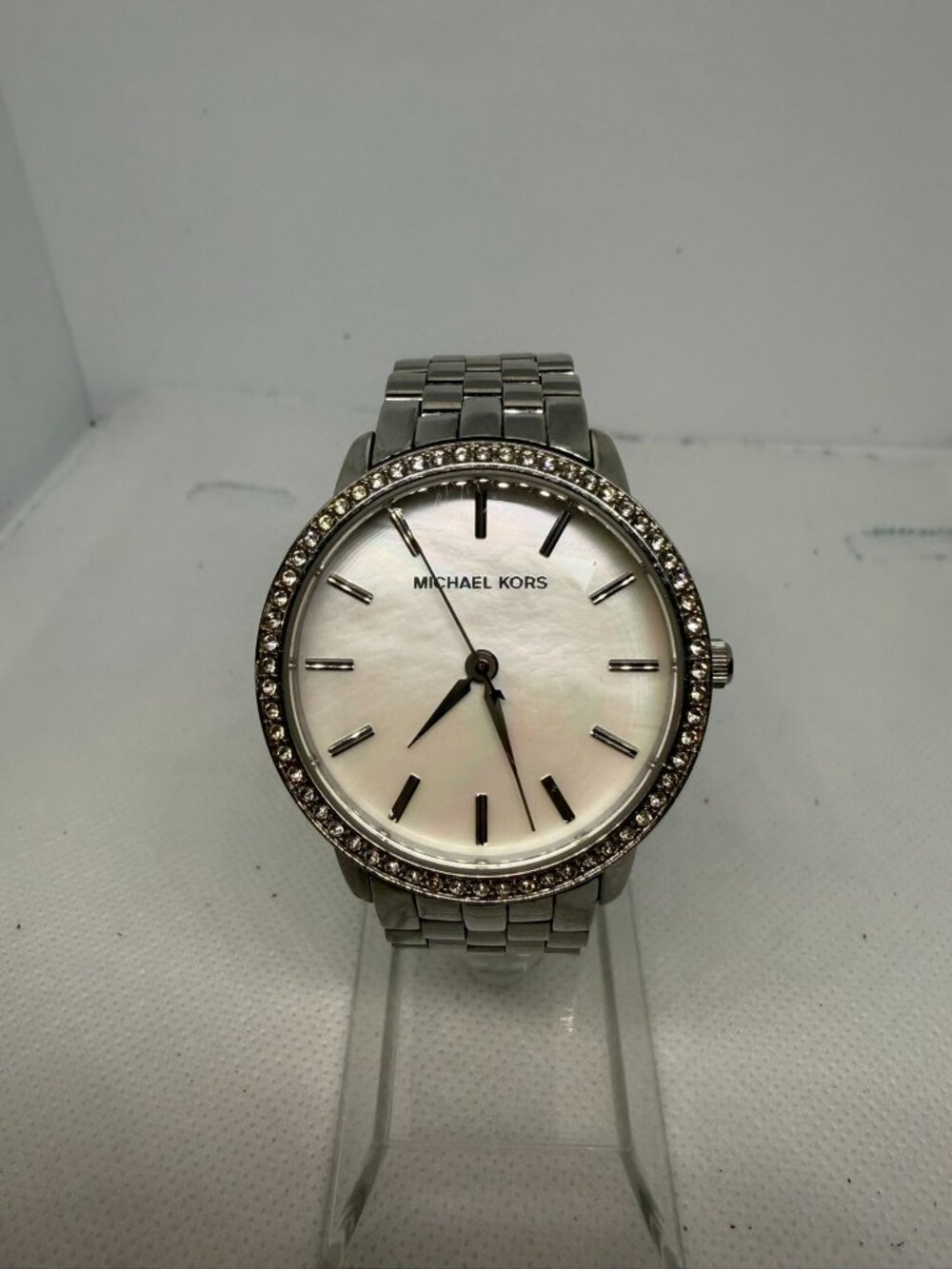 Michael Kors MK3118 Camille Women Swarovski Crystal MOP Dial SS Quartz Watch
